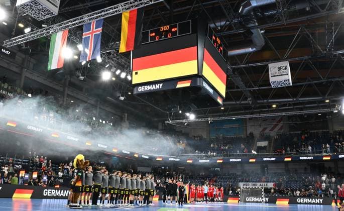 30 10 2025 Handball international U20 U21 Germany gg Hungary xwoxzix Impression Team Team during anthem