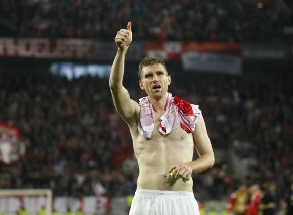 1. FC Koeln v Arsenal FC - UEFA Europa League COLOGNE, GERMANY - NOVEMBER 23: Per Mertesacker of Arsenal FC is seen after the UEFA Europa League Group H soccer match between 1.FC Cologne and Arsenal FC at the Rhein-Energie stadium in Cologne, Germany on November 23, 2017. Germany World. Editorial use only. Please get in touch for any other usage.  Copyright: x2025xAnadoluxLeonxKuegelerx