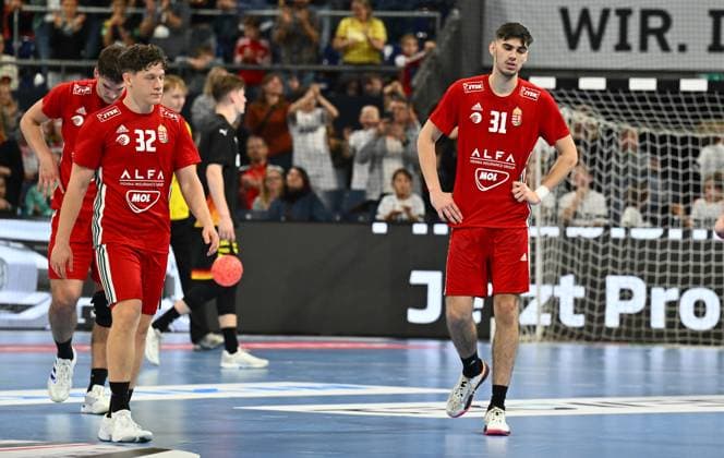 30 10 2025 Handball international U20 U21 Germany gg Hungary xwoxzix Botond Apro 32, Hungary Mate Fazekas 31, Hungary disappointed Disappointment after the end of the match