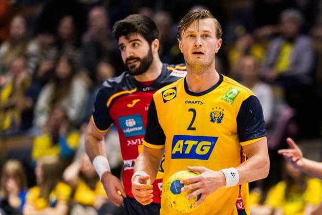 251030 Jonathan Carlsbogard of Sweden during the international friendly handball match between Sweden and Spain on October 30, 2025 in Linköping Photo Magnus Andersson BILDBYRAN COP 308 MN0202 handball handball handball international friendly sverige sweden spain sverige bbeng bbauto sverige sweden  Copyright: MAGNUSxANDERSSON BB251030MN011