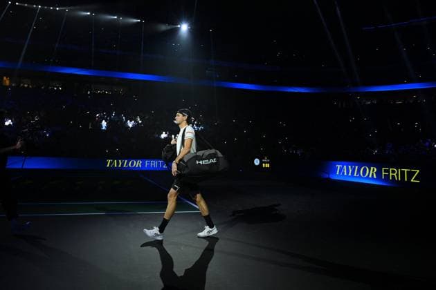 Rolex Paris Master Day 4 - Paris Taylor Fritz (USA) during his third round at the 2025 Rolex Paris Masters at the U Arena in Paris, FRANCE, on October 30, 2025. Photo by Corinne Dubreuil ABACAPRESS.COM Paris France  Copyright: xDubreuilxCorinne ABACAx