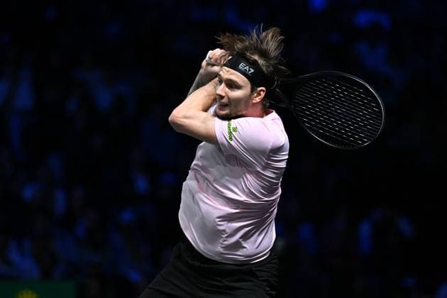 Rolex Paris Master Day 4 - Paris Alexander Bublik (KAZ) during his third round at the 2025 Rolex Paris Masters at the U Arena in Paris, FRANCE, on October 30, 2025. Photo by Corinne Dubreuil ABACAPRESS.COM Paris France  Copyright: xDubreuilxCorinne ABACAx