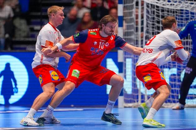 Mens Handball Golden League in Trondheim Spektrum Trondheim 20251030 Norways mens national handball team meets Denmark in the Golden League in Trondheim Spektrum Photo Ole Martin Wold NTB Trondheim Norway EDITORIAL USE ONLY RESTRICTED USE FOR BETTING COMPANIES  Copyright: xOlexMartinxWoldx xNTBx
