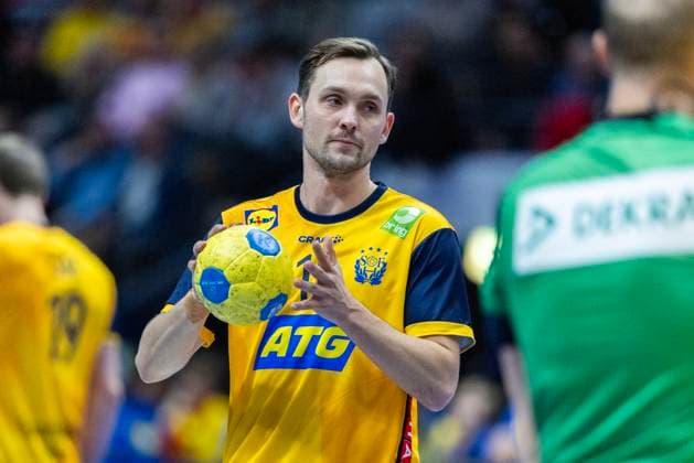 251030 Hampus Wanne of Sweden during the international friendly handball match between Sweden and Spain on October 30, 2025 in Linköping Photo Magnus Andersson BILDBYRAN COP 308 MN0202 handball handball handball international friendly sverige sweden spain bbeng  Copyright: MAGNUSxANDERSSON BB251030MN042
