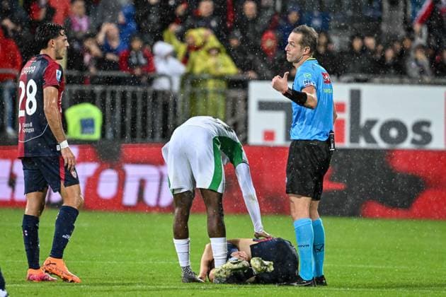 Matteo Prati of Cagliari Calcio during Cagliari Calcio vs US Sassuolo, Italian soccer Serie A match in Cagliari, Italy, October 30 2025  Copyright: xLuigixCanu IPAxSportx xipa-agency.netx xx IPA_67283323 IPA_Agency_IPA67283323