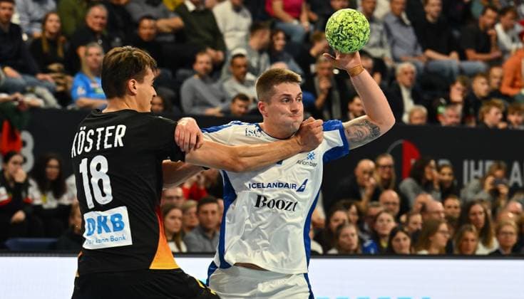 30 10 2025 Handball international Germany gg Iceland xwoxzix Julian Köster 18, Germany Viggo Kristjansson 7, Iceland