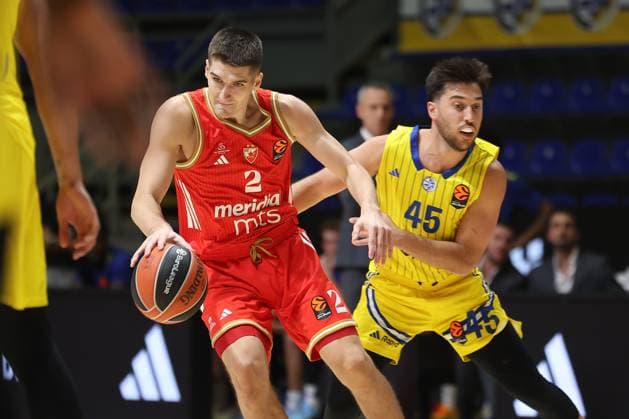 MACCABI vs CRVENA ZVEZDA STEFAN MILJENOVIC, basketball player of Crvena zvezda, during the Euroleague match against Maccabi, at Aleksandar Nikolic Hall. Belgrade, 30.10.2025. foto: Ivica Veselinov MN Press photo BASKETBALL, EUROLEAGUE, MACCABI, CRVENA ZVEZDA Belgrade Belgrade Arena Serbia Copyright: xMNxPressx