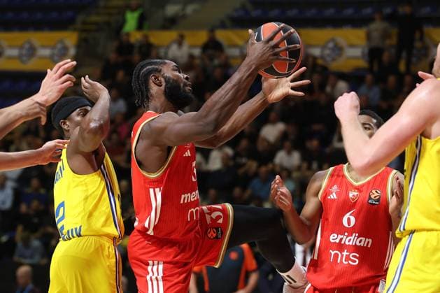 MACCABI vs CRVENA ZVEZDA SAMMY OJELEYE, basketball player of Crvena zvezda, during the Euroleague match against Maccabi, at Aleksandar Nikolic Hall. Belgrade, 30.10.2025. foto: Ivica Veselinov MN Press photo BASKETBALL, EUROLEAGUE, MACCABI, CRVENA ZVEZDA Belgrade Belgrade Arena Serbia Copyright: xMNxPressx