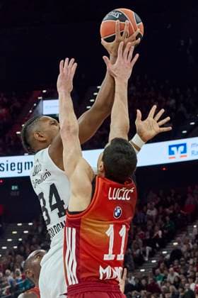 Turkish Airlines EuroLeague Basketball, FC Bayern Munich Basketball vs Virtus Bologna, Munich FC Bayern Basketball, Munich FC Bayern Basketball, Bologna Virtus, 2025 10 30 in Munich SAP Garden sportworld Munich SAP Garden Bayern Germany