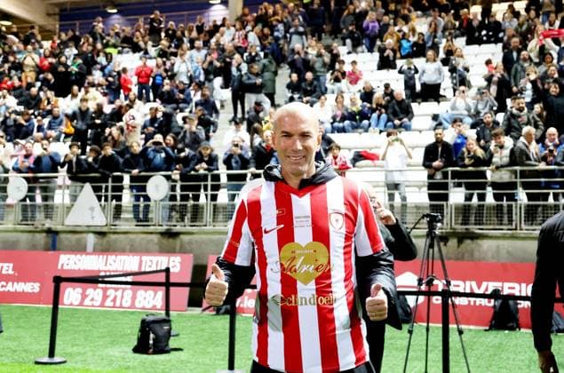 Football, Legends match with Zinedine Zidane in Cannes