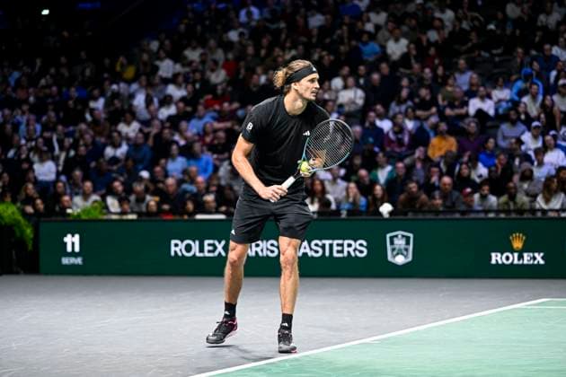 Rolex Paris Masters - Day 4 Alexander Sascha Zverev during the Rolex Paris Masters 1000 ATP, Tennis Herren tennis tournament at the La Defense Arena on October 30, 2025 in Paris, France. Photo by Victor Joly ABACAPRESS.COM Paris France  Copyright: xJolyxVictor ABACAx
