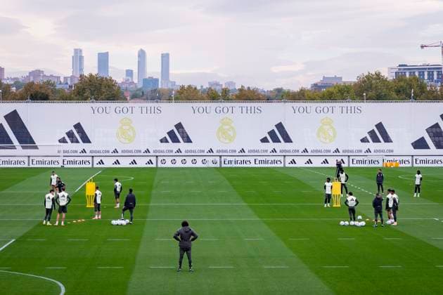 Real Madrid Training Session A general view of the training field during the Training Session ahead of their LaLiga EA Sports match against Valencia CF at Ciudad Real Madrid on October 31, 2025 in Madrid, Spain. Valdebebas Ciudad Real Madrid Madrid Spain Copyright: xAlbertoxGardinx AGardin_20251031_Foot_Liga_ReaMad_PC_0293