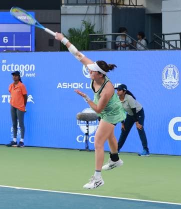CHENNAI OPEN WTA, Tennis Damen 250 Chennai Open WTA 250 : Arina RODIONOVA (AUS) Joanna Garland (TPE) Vs Joanna Garland (TPE) defeated the australian by 2-6,6-7 Joanna Garland (TPE) in action Chennai SDAT Stadium, Nungambakkam. India Copyright: xSukumarxSukumarx