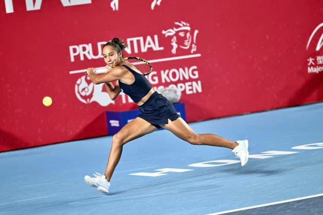 Leylah Fernandez In WTA250 Canadian tennis player Leylah Fernandez during a match at the Hong Kong Tennis Open on October 31, 2025 in Hong Kong. (Photo by Kobe Li Nexpher Images) Hong Kong