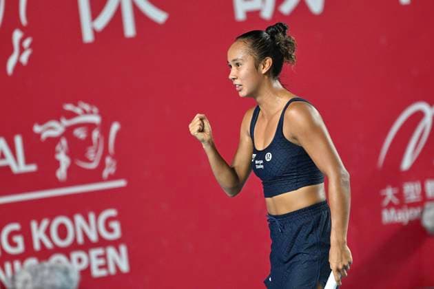 Leylah Fernandez In WTA250 Canadian tennis player Leylah Fernandez during a match at the Hong Kong Tennis Open on October 31, 2025 in Hong Kong. (Photo by Kobe Li Nexpher Images) Hong Kong