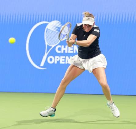 CHENNAI OPEN WTA, Tennis Damen 250 Chennai Open WTA 250 : K BIRRELL (AUS) VS D.VEKIC (CRO) D.VEKIC (CRO) in action Chennai SDAT Stadium, Nungambakkam. India Copyright: xSukumarxSukumarx