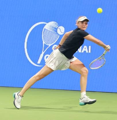 CHENNAI OPEN WTA, Tennis Damen 250 Chennai Open WTA 250 : K BIRRELL (AUS) VS D.VEKIC (CRO) D.VEKIC (CRO) in action Chennai SDAT Stadium, Nungambakkam. India Copyright: xSukumarxSukumarx