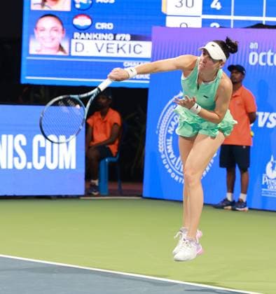 CHENNAI OPEN WTA, Tennis Damen 250 Chennai Open WTA 250 : K BIRRELL (AUS) VS D.VEKIC (CRO) K BIRRELL (AUS in action Chennai SDAT Stadium, Nungambakkam. India Copyright: xSukumarxSukumarx