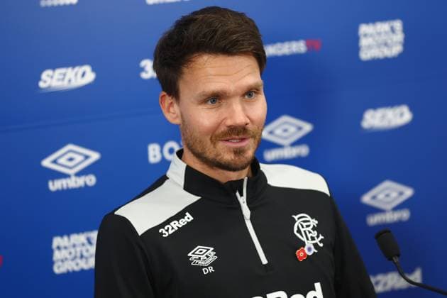 Football, Scotland, Glasgow Rangers, Press conference with coach Danny Röhl