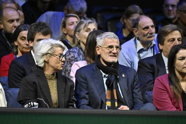 Rolex Paris Masters 2025 - Tennis - ATP, Tennis Herren - Rolex Paris Masters 2025 - Gilles Moretton et son epouse loge presidentielle- France ParisFrance  Copyright: xChryslenexCaillaudx xPznewsx