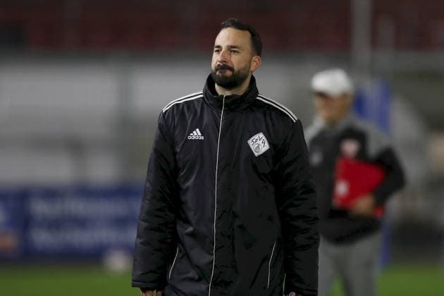 31 10 2025, xjcx, Men, Football, Season 2025 2026, Regionalliga Bayern, 16 Matchday SV Viktoria Aschaffenburg TSV Buchbach Dusan Drakulic Co Coach, SV Viktoria Aschaffenburg Aschaffenburg Stadion am Schoenbusch Bayern Germany