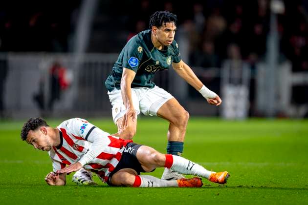 PSV Eindhoven forwarder Ivan PeriÅ¡iÄ?, Fortuna Sittard defender Shawn Adewoye during the match PSV Eindhoven vs Fortuna Sittard at the Philips stadium for the Dutch Vriendenloterij Eredivisie season 2025-2026 in EINDHOVEN, Netherlands on 31 oktober 2025, (photo by Marcel van Dorst EYE4images DeFodi Images) PSV Eindhoven forwarder Ivan PeriÅ¡iÄ?, Fortuna Sittard defender Shawn Adewoye during the match PSV Eindhoven vs Fortuna Sittard at the Philips stadium for the Dutch Vriendenloterij Eredivisie season 2025 2026 in EINDHOVEN, Netherlands on 31 oktober 2025, photo by Marcel van Dorst EYE4images DeFodi Images