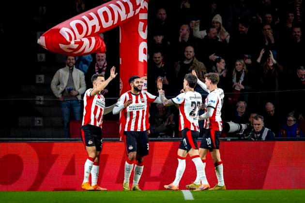 PSV Eindhoven midfielder Ismael Saibari celebrating the goal during the match PSV Eindhoven vs Fortuna Sittard at the Philips stadium for the Dutch Vriendenloterij Eredivisie season 2025-2026 in EINDHOVEN, Netherlands on 31 oktober 2025, (photo by Marcel van Dorst EYE4images DeFodi Images) PSV Eindhoven midfielder Ismael Saibari celebrating the goal during the match PSV Eindhoven vs Fortuna Sittard at the Philips stadium for the Dutch Vriendenloterij Eredivisie season 2025 2026 in EINDHOVEN, Netherlands on 31 oktober 2025, photo by Marcel van Dorst EYE4images DeFodi Images