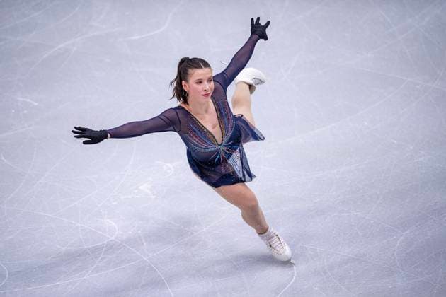 October 31, 2025, Saskatoon, Sk, Canada: CanadaöÄÃ s Sara-Maude Dupuis skates during a practice for the 2025 Skate Canada International event in Saskatoon, on Friday, Oct. 31, 2025. Sara-Maude Dupuis  - ZUMAc35_ 20251031_zaf_c35_053 Copyright: xLiamxRichardsx