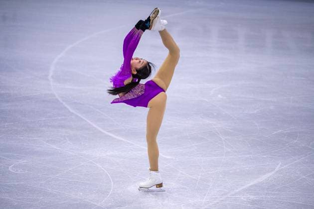 October 31, 2025, Saskatoon, Sk, Canada: JapanöÄÃ s Mone Chiba skates during a practice for the 2025 Skate Canada International event in Saskatoon, on Friday, Oct. 31, 2025. Mone Chiba  - ZUMAc35_ 20251031_zaf_c35_077 Copyright: xLiamxRichardsx