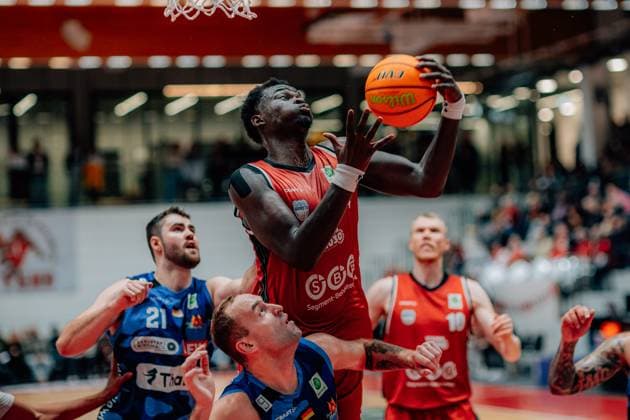 BB 2BL SBB Baskets Phoenix Hagen Fabien Kondo SBB Baskets during the 2025 2026 season in the 2 Barmer Basketball Bundesliga Pro A SBB Baskets and Phoenix Hagen at the Wolfgang Lakenmacher Halle on October 31, 2025 in Magdeburg, Saxony Anhalt, Germany