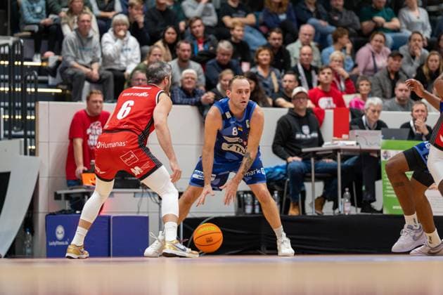 Germany 2 Barmer Basketball Bundesliga Pro A 2025 26, 6 Matchday SBB Baskets Wolmirstedt vs Phoenix Hagen Wolfgang Lakenmacher Halle Magdeburg Devin Schmidt Phoenix Hagen, 8 Copyright: xTomxLauruschkatx