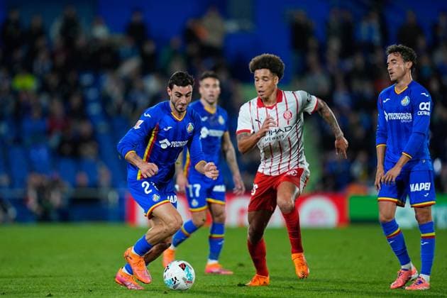 October 31, 2025, Getafe, Madrid, Spain: Juan Iglesias of Getafe CF in action during the Spanish League, LaLiga EA Sports, football match played between Getafe CF and Girona FC at Coliseum de Getafe stadium on October 31, 2025, in Getafe, Spain. Getafe Spain - ZUMAa181 20251031_zaa_a181_132 Copyright: xDennisxAgyemanx