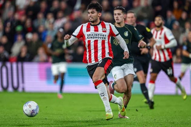 EINDHOVEN , 31-10-2025 , Philips Stadium , season 2025 2026 , Dutch football Eredivisie , match between PSV and Fortuna , picture shows PSV player Ricardo Pepi PSV - Fortuna  x31784311x Copyright: