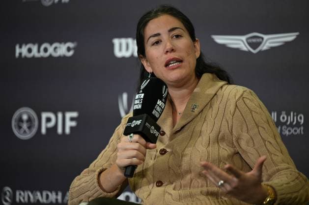 WTA, Tennis Damen Finals 2025 - press conference, PK, Pressekonferenz RIYADH, SAUDI ARABIA OCTOBER 31: WTA Finals Riyadh Tournament Director Garbine Muguruza speaks to the media during a press conference on Media Day ahead of the WTA Finals Riyadh, at King Saud University Indoor Arena in Riyadh, Saudi Arabia, on October 31, 2025. Riyadh Saudi Arabia  Copyright: xArturxWidakx originalFilename:widak-wtafinal251031_npyyA.jpg