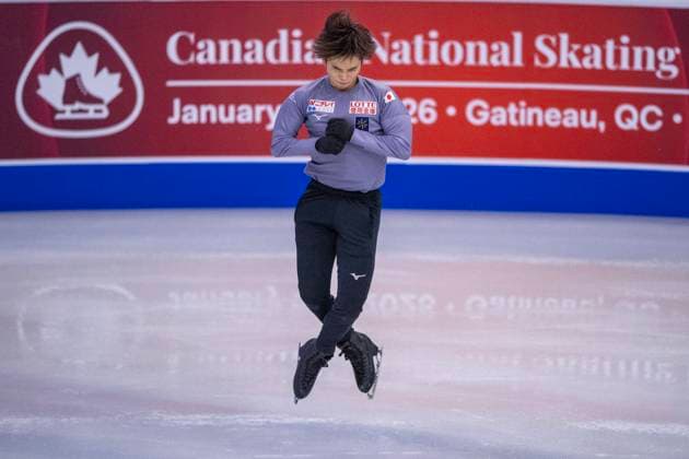 October 31, 2025, Saskatoon, Sk, Canada: JapanöÄÃ s Kazuki Tomono skates during a practice for the 2025 Skate Canada International event in Saskatoon, on Friday, Oct. 31, 2025. Kazuki Tomono  - ZUMAc35_ 20251031_zaf_c35_102 Copyright: xLiamxRichardsx
