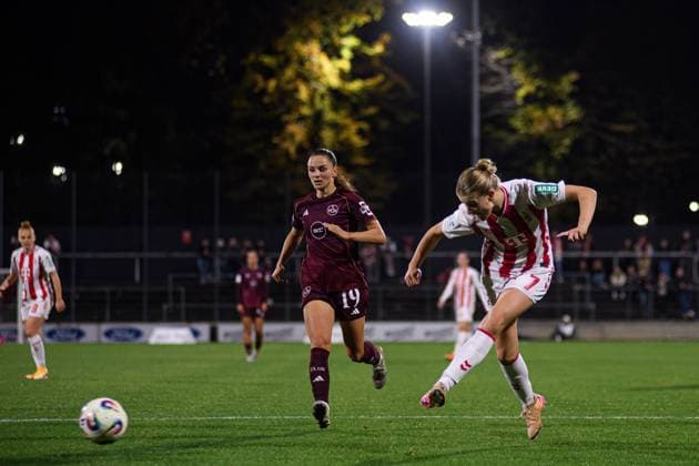 COLOGNE, GERMANY - 31 OCTOBER, 2025: Sanja Homann, Anna-Lena Stolze - The match of Women Bundesliga 1.FC Koeln vs 1. FC Nuernberg at Franz Kremer Stadium  Copyright: xVITALIIxKLIUIEVx