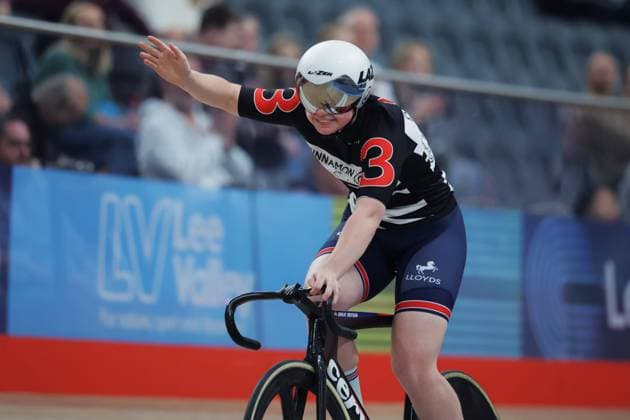 2025 London 3 Day Picture by Alex Whitehead SWpix.com - 31 10 2025 - Track cycling, Rad, Radsport, Bahnrad, Bahn - 2025 London 3 Day - Lee Valley VeloPark, London, England - Sprint Qualification - Margaret Iona MOIR of Great Britain London Cycling England Copyright: x xSWpix.comx(t axPhotographyxHubxLtd)xAlexxWhitehead SWpix.comx SWP-3152-0034