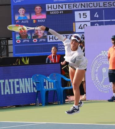 CHENNAI OPEN WTA, Tennis Damen 250 Chennai Open WTA 250 : Storm HUNTER (AUS) & Monica NICULESCU (ROU) Vs HONTAMA (JPN) OMANE (JPN) Doubles Team Japan won the semi finals. Chennai SDAT Stadium, Nungambakkam. India Copyright: xSukumarxSukumarx