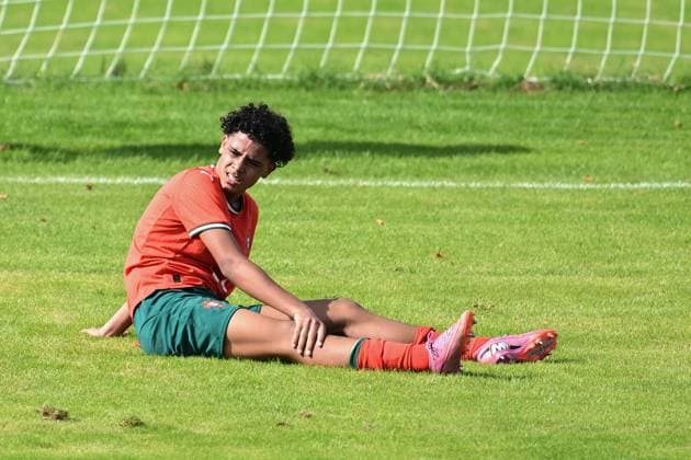 Portugal U-16 v Wales U-16 - Federation Cup ANTALYA, TURKIYE - NOVEMBER 01: Portugal s Cristiano Dos Santos, Cristiano Ronaldo s son, in action during Federation Cup match between Portugal U-16 and Wales U-16 in Manavgat, Antalya, Turkiye on November 01, 2025. Orhan Çiçek Anadolu Antalya Turkey. Editorial use only. Please get in touch for any other usage.  Copyright: x2025xAnadoluxOrhanxÃ‡icekx