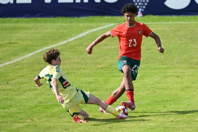 Portugal U-16 v Wales U-16 - Federation Cup ANTALYA, TURKIYE - NOVEMBER 01: Portugal s Cristiano Dos Santos (23), Cristiano Ronaldo s son, in action during Federation Cup match between Portugal U-16 and Wales U-16 in Manavgat, Antalya, Turkiye on November 01, 2025. Orhan Çiçek Anadolu Antalya Turkey. Editorial use only. Please get in touch for any other usage.  Copyright: x2025xAnadoluxOrhanxÃ‡icekx
