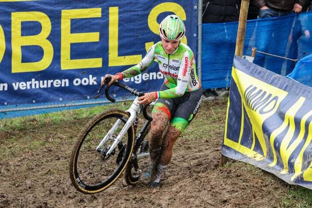X²O Badkamers Trofee Koppenbergcross OUDENAARDE, BELGIUM - NOVEMBER 01 : Casasola Sara (ITA) of Crelan - Corendon in action during the X²O Badkamers Trofee Koppenbergcross pictured on November 01, 2025 in Oudenaarde, Belgium, 01 11 2025 Oudenaarde Belgium  Copyright: xGbax