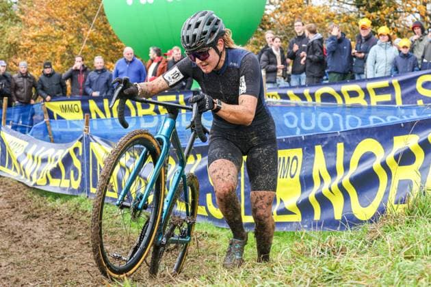 X²O Badkamers Trofee Koppenbergcross OUDENAARDE, BELGIUM - NOVEMBER 01 : Clauzel Perrine (FRA) of UVCA Troyes in action during the X²O Badkamers Trofee Koppenbergcross pictured on November 01, 2025 in Oudenaarde, Belgium, 01 11 2025 Oudenaarde Belgium  Copyright: xGbax