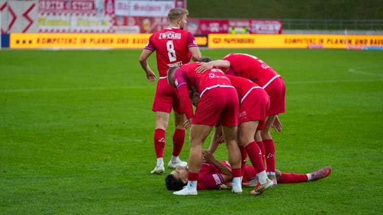 Soccer, Men, Season 2025 2026, Regionalliga Nordost, Matchday 14, FSV Zwickau vs FSV 63 Luckenwalde, Saturday 01 11 2025, GGZ Arena Zwickau, Picture