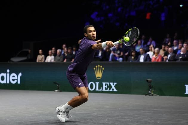 ROLEX PARIS MASTERS TENNIS 2025 Thierry Larret MAXPPP - Nanterre (92) 01 11 2025 Thierry Larret Maxppp. Tennis. Rolex Paris Masters. Paris La Defense, Nanterre (92). Du 25 octobre au 2 novembre 2025. Samedi 1er novembre 2025. Demi-Finale : Alexander BUBLIK (KAZ) vs Felix AUGER-ALIASSIME (CAN). Nanterre (92) PARIS LA DEFENSE ARENA ILE DE FRANCE FRANCE  Copyright: xMAXPPPxThierryxLarretx TLR202511018848 TLR202511018848