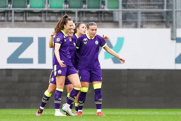 Switzerland AXA Women s Super League 2025 26, FC St Gallen 1879 FC Zurich, kybunpark, St Gallen Goal celebration Amelie Jasmine Roduner 10 FC Zurich , second team goal Copyright: xDanielaxPorcellix