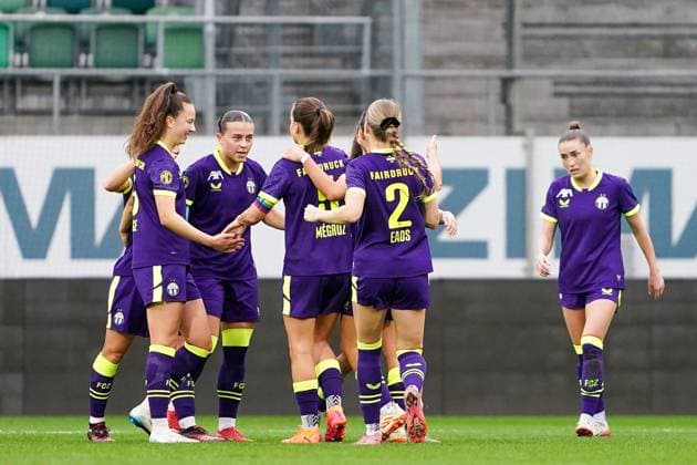 Switzerland AXA Women s Super League 2025 26, FC St Gallen 1879 FC Zurich, kybunpark, St Gallen Goal celebration Amelie Jasmine Roduner 10 FC Zurich , second team goal Copyright: xDanielaxPorcellix