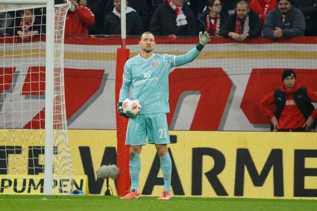 Robin Zentner 1 FSV Mainz, 27 , Germany, Football, 1 Bundesliga, 9 Matchday, 2025 2026, 1 FSV Mainz vs Werder Bremen, 01 11 2025, Mewa Arena, Mainz, Germany Mainz Mewa Arena Rheinland Pfalz Germany Copyright: xGrantxHubbsx