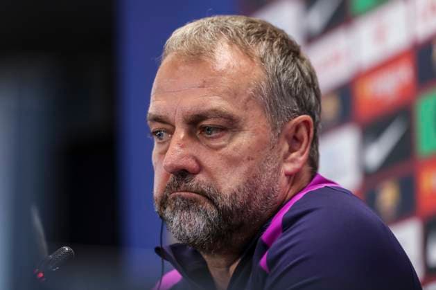 November 1, 2025, Sant Joan Despi, Barcelona, SPAIN: Hansi Flick, head coach of FC Barcelona, Barca attends his press conference, PK, Pressekonferenz during the training day of FC Barcelona ahead the Spanish League, La Liga EA Sports, football match against Elche CF at Ciudad Esportiva Joan Gamper on November 01, 2025 in Sant Joan Despi, Barcelona, Spain. Sant Joan Despi SPAIN - ZUMAa181 20251101_zaa_a181_052 Copyright: xJavierxBorregox