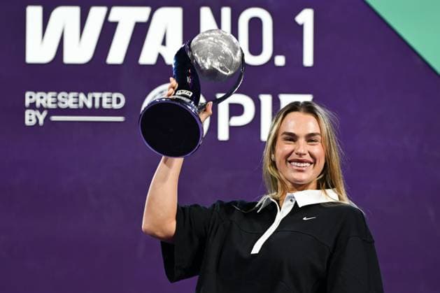Tennis, WTA Finals in Riyadh, Aryna Sabalenka honoured as world number one