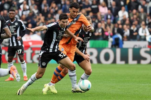 Udinese s Jurgen Ekkelenkamp during the Serie A soccer match between Udinese and Atalanta at the Bluenergy Stadium in Udine, north east Italy - Saturday, November 01,2025 - soccer  Copyright: xAndreaxBressanutti LaPressex